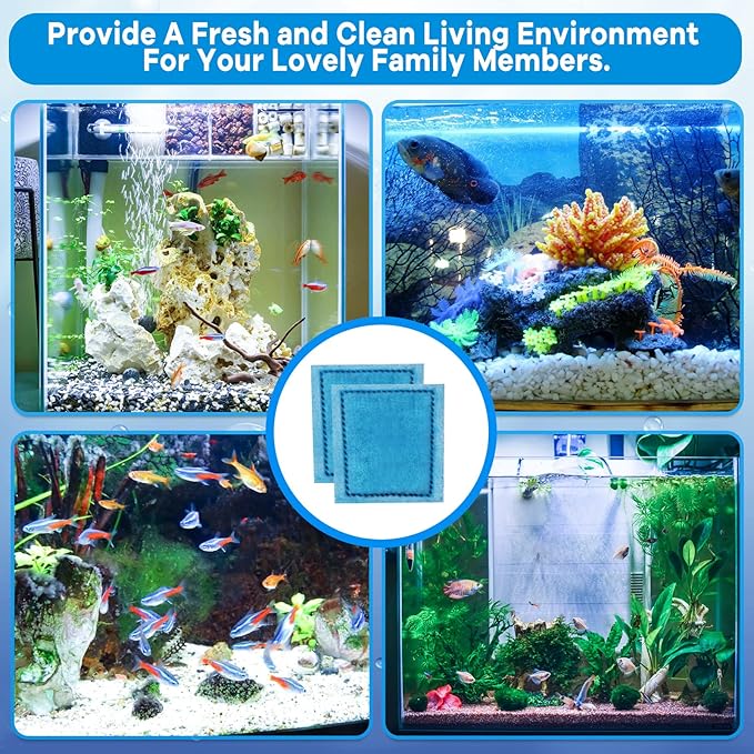 9 PCS Aquarium Filter Cartridge Compatiable with Aqua-Tech Filters (EZ-Change #3) Fish Tank Filter Cartridge Compatiable with Aqua-Tech 20-40 & 30-60 Power Filter