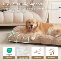 EHEYCIGA Washable XL Dog Beds Large Sized Dog - Camel / 44" x 32" x 4" - image 2