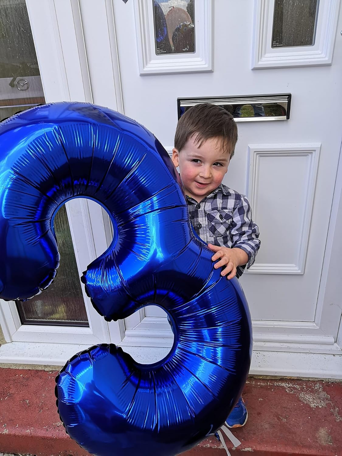 Blue Number 3 Balloon 40 Inch, 3 Balloon Number - Metallic Blue / Number 3 - image 3