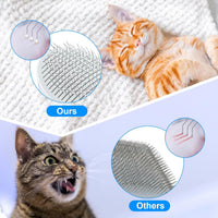 Cat Brush for Shedding, Self Cleaning Brush for Long & Short Hair Cats – Essentials for Cats - Blue - image 4