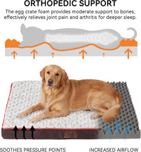 Orthopedic Dog Beds Large Sized Dog Washable Pet Bed - Brown / 36" x 27" x 3" - image 2