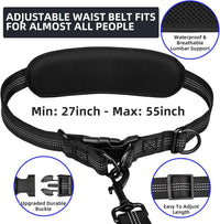 Uppetly Hands Free Double Dog Leash with Pouch - Black / Small - image 2