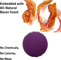 Playology Durable Large Dual Layer Dog Ball, Peanut Butter Scent - Medium / Bacon - image 4