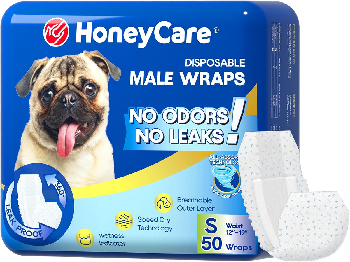 HONEY CARE All-Absorb A26 Male Dog Wrap - 1 / 50 Count Pack of 1
