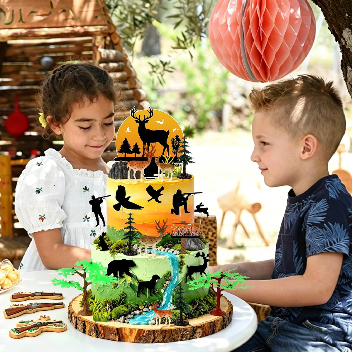 Hooqict 28Pcs Soccer Cake Decorations Set with Mini Balls - Hunting - image 4
