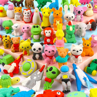 120 Pcs Animal Pencil Erasers, Desk Pets for Treasure Box - 60