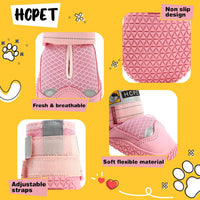 Dog Boots Waterproof Dog Shoes for Medium Large Dogs - Pink / Width 1.77 in - image 2