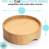 CatGuru Food Table for Cat Bowls - Standard / Bamboo - image 2