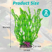 Aquarium Plastic Plants Extra Large Aquarium Plant 20.4-inch Tall - A*2 Pcs / 20.4 in - image 2