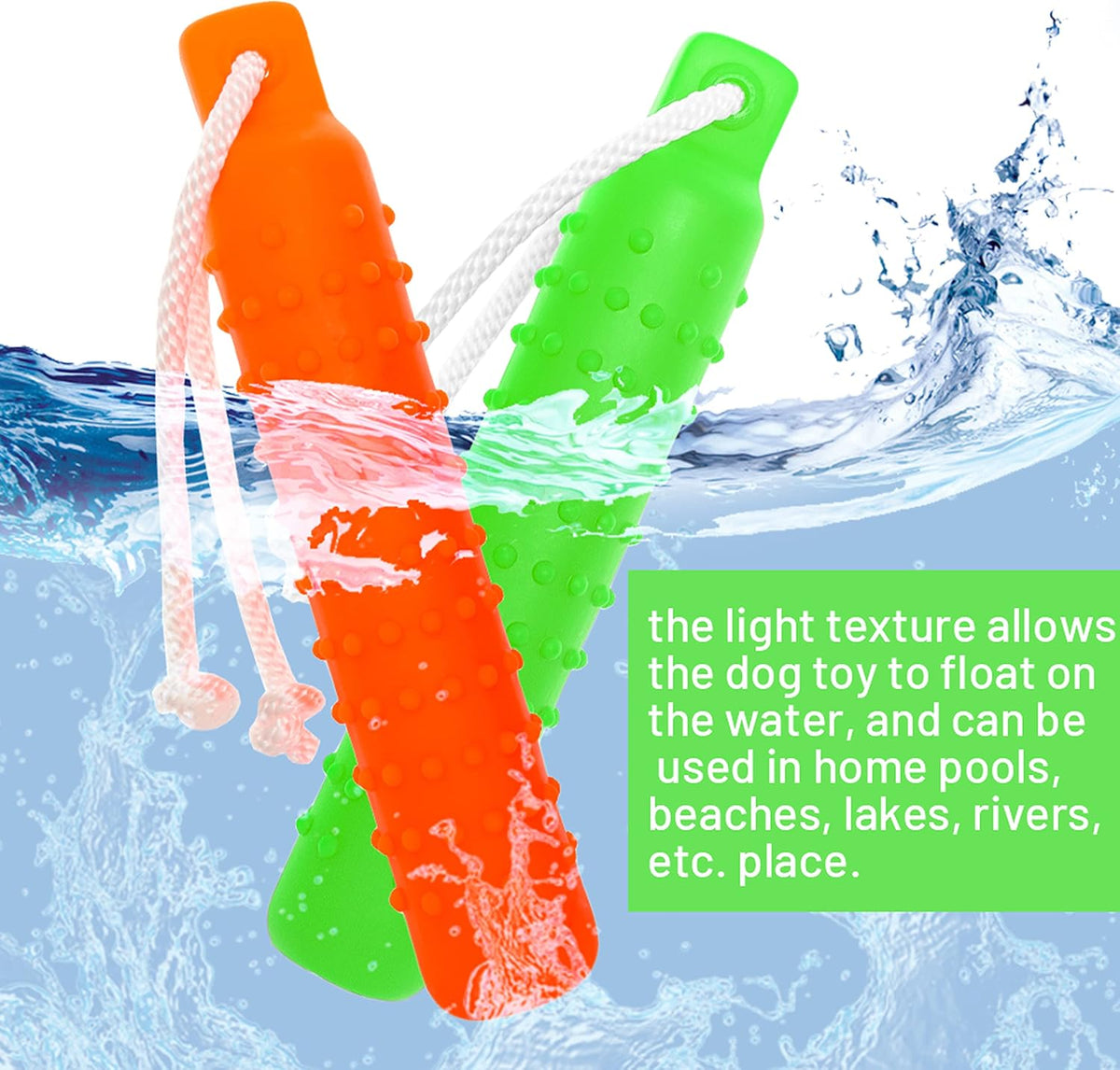 Floating Dog Water Toys, 2 Pack Interactive Pool Fetch Bumper – Essentials for Dogs - image 3
