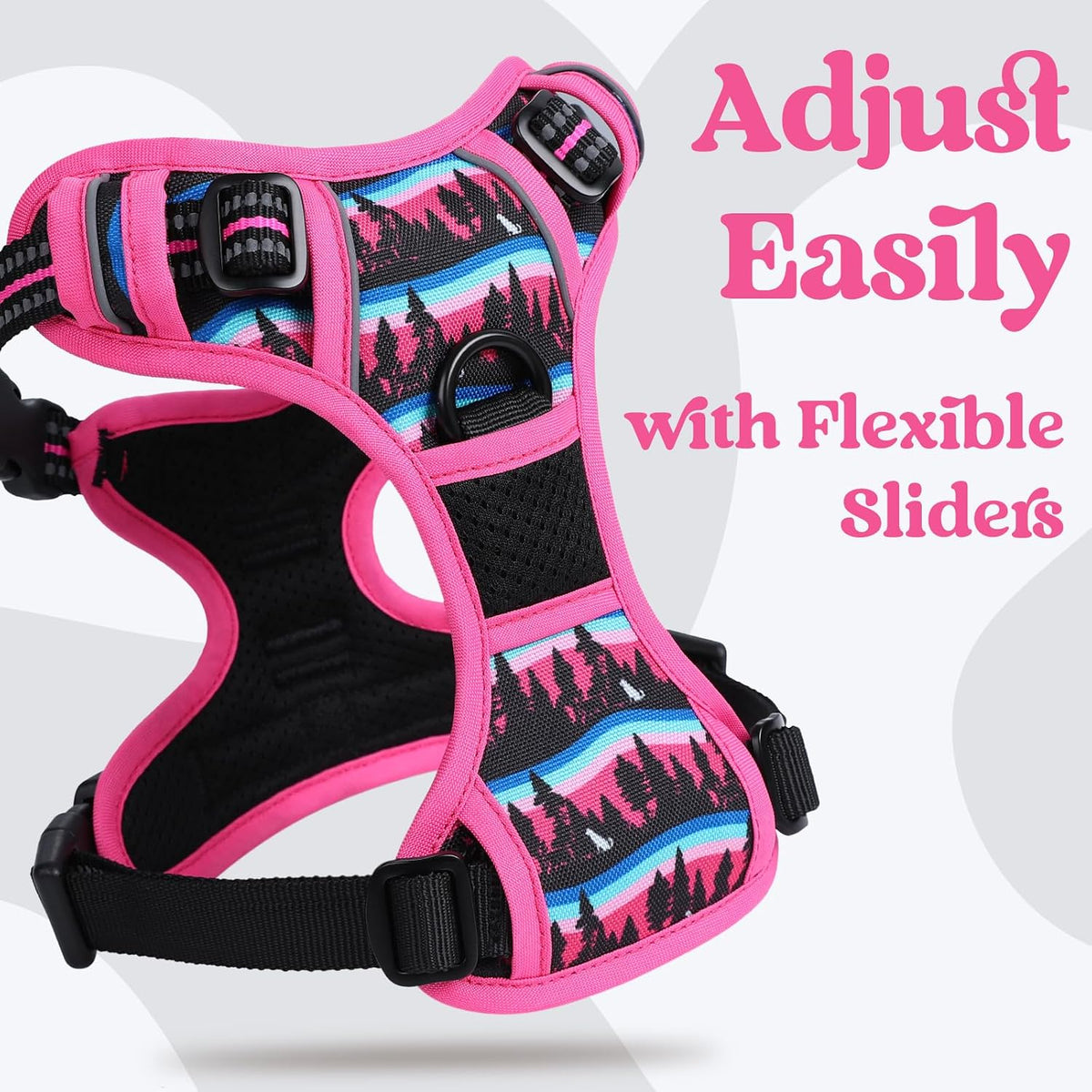 rabbitgoo Dog Harness for Large - Mountain Rose / X-large - image 4