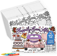 Tiny Expressions Thanksgiving coloring placemats set of 12 with turkey and activity games - view 2