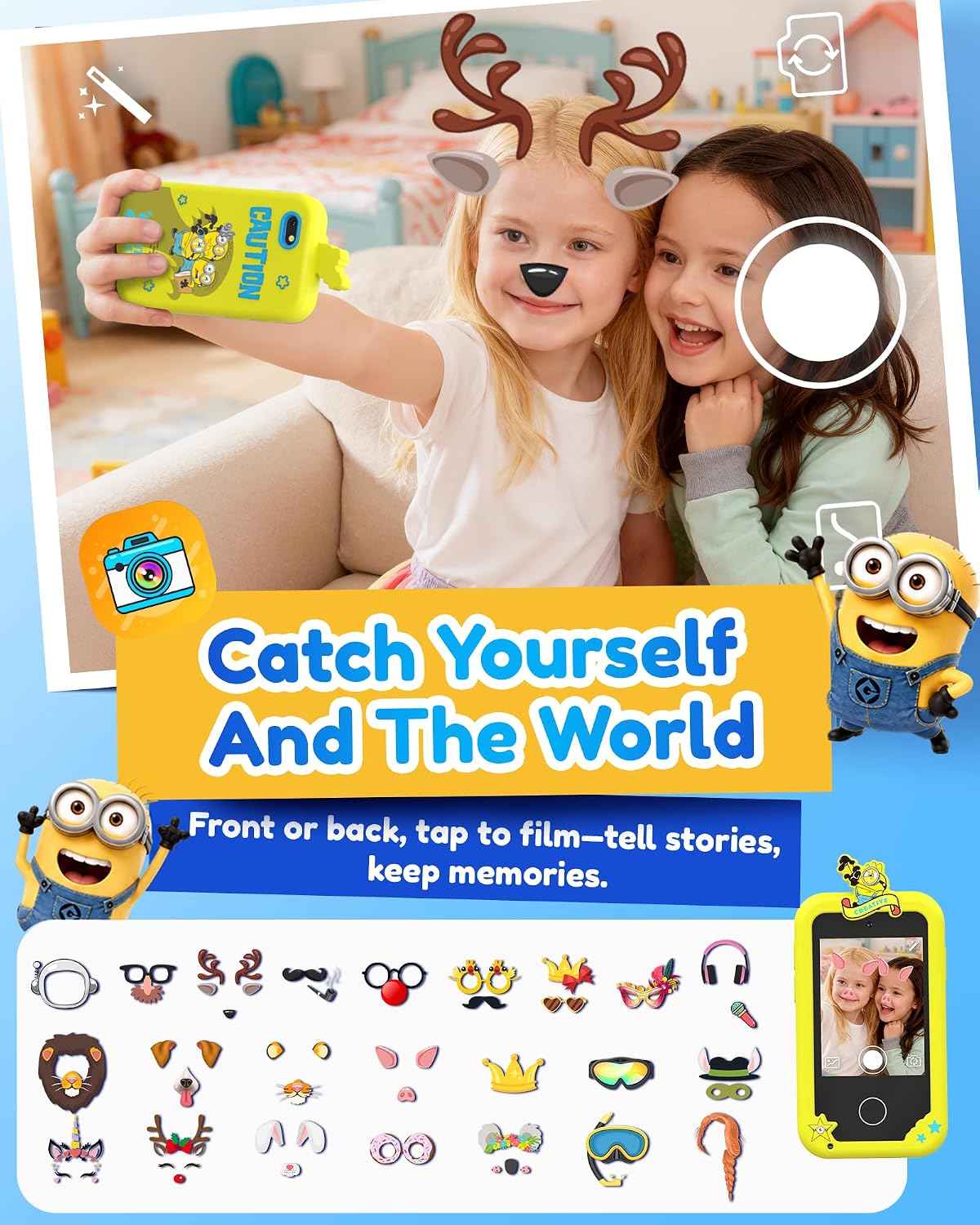 KOKODI Kids Smart Phone Toys - Minions Yellow - image 4