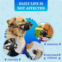 Dog Muzzle for Large Dogs, Air Mesh Muzzle for Large Sized Dog - Large-XL / Soft Mesh - image 2
