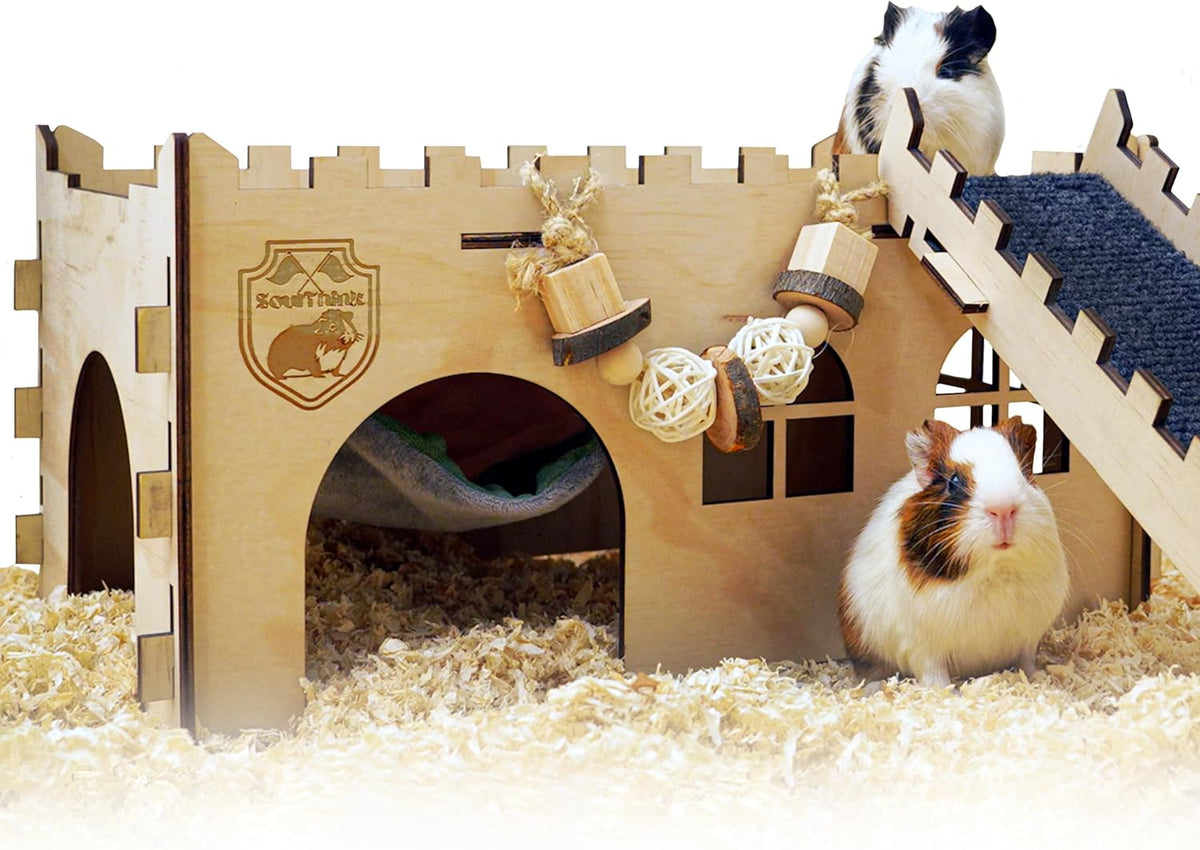 SoulThink Large Guinea Pig Hideout & House - Comfy Hammock