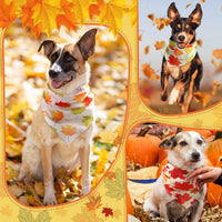 Chunful 100 Pcs Fall Dog Bandanas Bulk Maple Leaf Print Autumn Pet - Maple / 31.5 x 21.7 x 21.7" - image 4