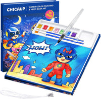 CHICAUP Paint with Water Coloring Books for Kids - Hero Blue