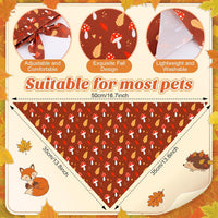 Abbylike 100 Pcs Fall Thanksgiving Dog Bandanas Bulk - Woodland Autumn / 19.7 x 13.8 x 13.8 Inch - image 3