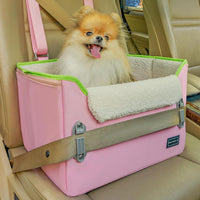 PETSFIT Dog Car Seats for Small Dogs, Patented Safety Buckles - Oxford Cloth / Pink