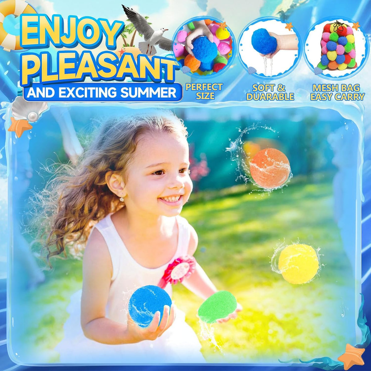 90 Pcs Reusable Water Sponge Balls - image 4