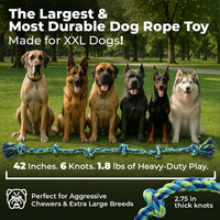 Pacific Pups Products Giant Dog Rope Toy - Neon / 1 Pack - image 3
