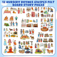 Windkream felt story pieces with fairy tale characters, animals and scene cutouts for flannel board - view 6