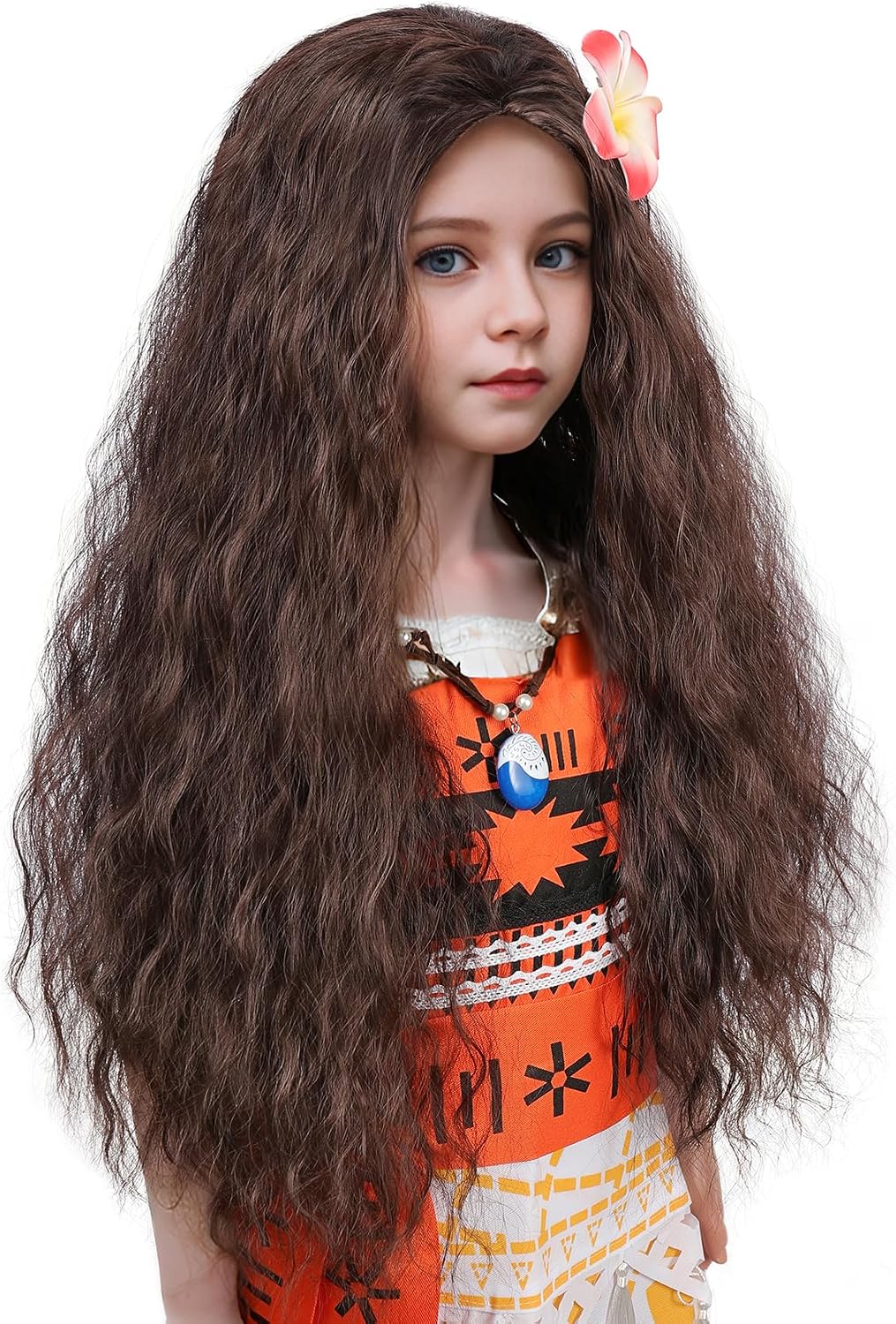 MUPUL kids long black braided wig with bangs for Halloween costumes - view 14