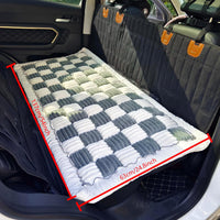 Dog Bed for Car Back Seat - BlueGrey&White / 24.8x54 inch - image 2