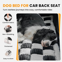 Backseat Dog Bed Mat for Car, Non-Slip Dog Bed for Car Back Seat – Essentials for Dogs - Black/White / 51.1"L x 23.6"W x 1.5"Th - image 2