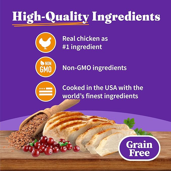 Halo Wet Kitten Food Whole Chicken Recipe, Grain Free Wet Cat Pate, Canned Cat Food to Support Brain Development, 3 Oz Can (Pack of 12)
