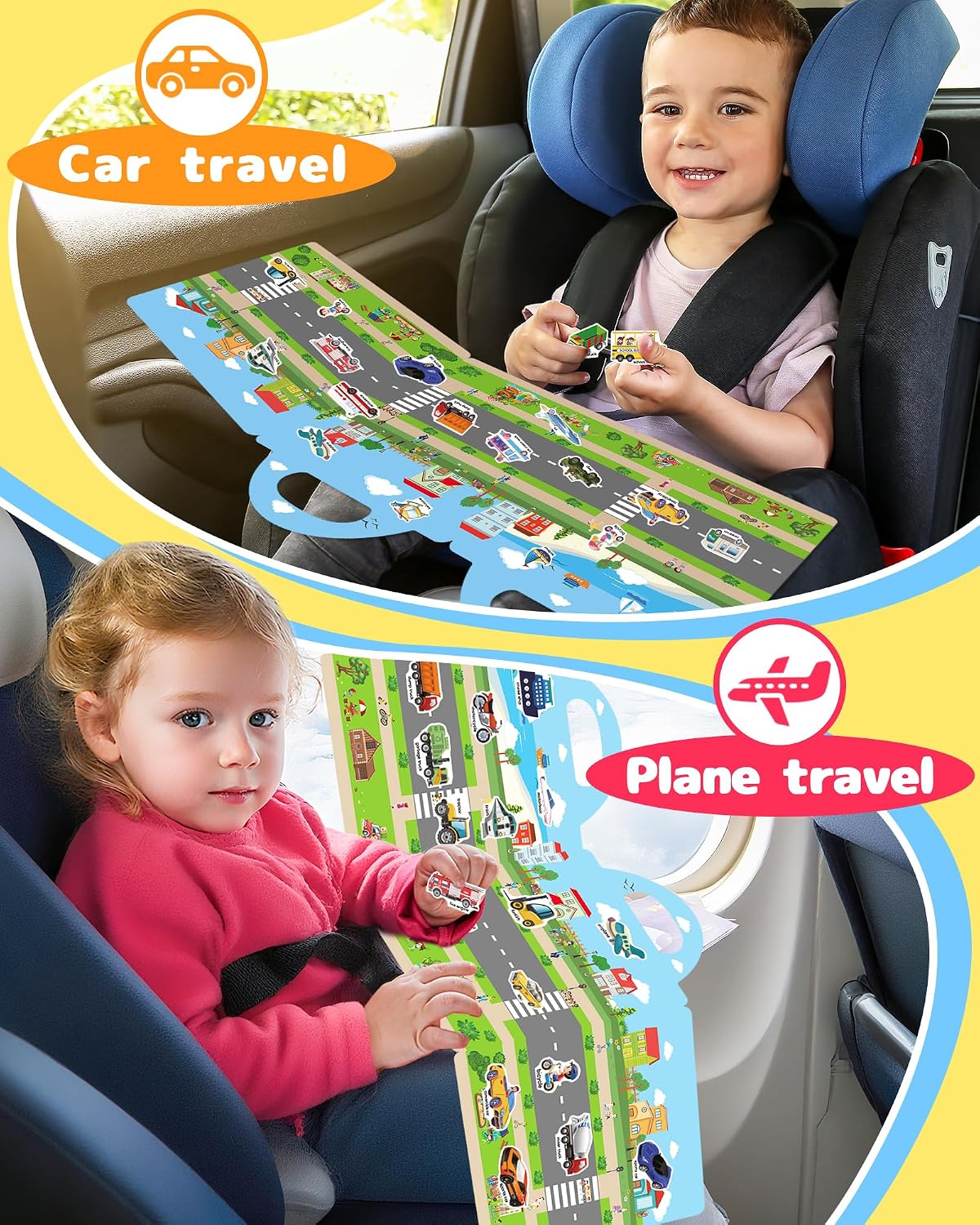 Benresive Reusable Sticker Book, Travel Stickers for Kids - Vehicle - image 2