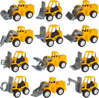 OJYUDD 24 mini pull back construction vehicles in yellow and black - view 2