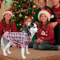 Plaid Dog Hoodie Pet Clothes Sweater with Hat and Pocket for Small - Pink / Large (Pack of 1) - image 2