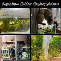Adjustable Platic Grip Panel Aquarium Fish Tank Divider Filter Bottom - 4pcs 11.8X11.8Inch with 0.35Inch hole / White - image 3