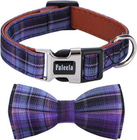 Faleela Soft &Comfy Bowtie Dog Collar - Small (Pack of 1) / Purple