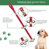 Caldwell's Pet Supply Co. Dog Potty Bells, Dog Door Bell - One Potty Bell / Red - image 2
