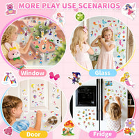 6 Sets Reusable Sticker Book for Toddlers 3-6 - Unicorn+Magic+Wardrobe - image 3