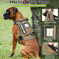 Tactical Dog Harness and Leash Set with 10 Patches for Large Dogs – Essentials for Dogs - Large / Desert Camo - image 2