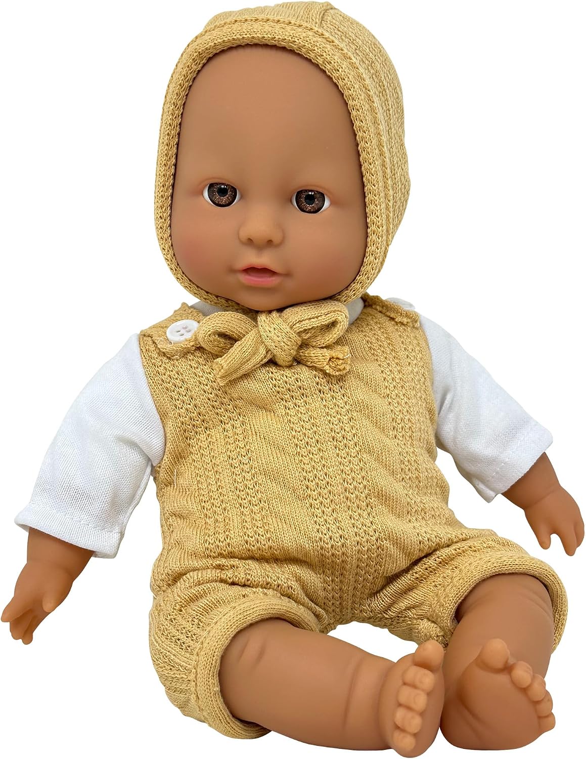 New York Doll Collection 11 inch soft body baby doll in polka dot onesie with pacifier and blanket - view 5
