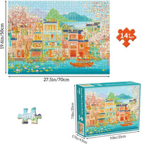 Funny Dog Pizza Jigsaw Puzzles, Food Kitchen - Painted Boat - image 2