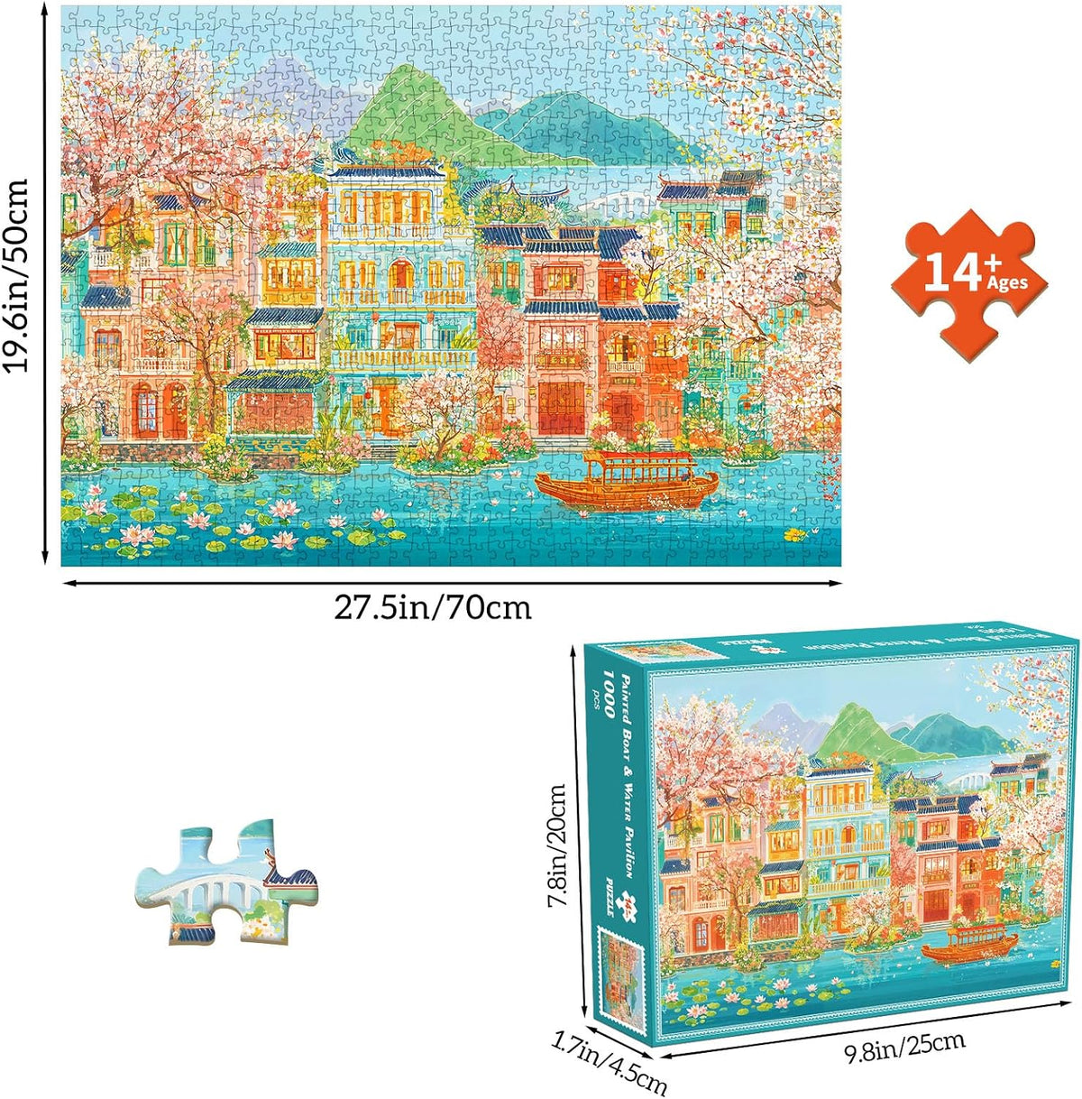 Funny Dog Pizza Jigsaw Puzzles, Food Kitchen - Painted Boat - image 2