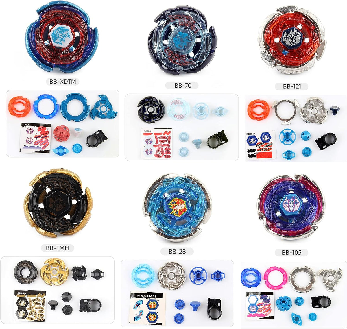 12 Metal Fusion Spinning Tops and 3 Launchers - Stadium Set - image 2