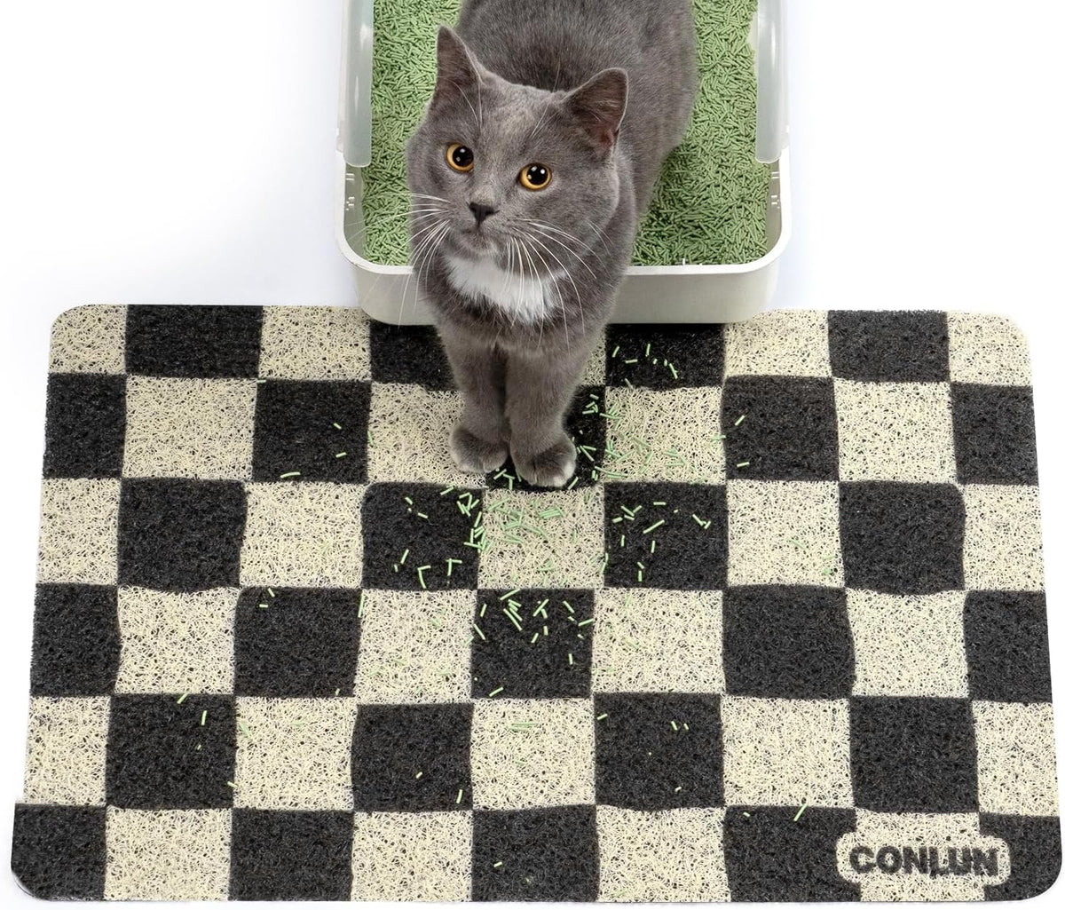Conlun Cat Litter Mat Litter Trapping Mat - Chessboard