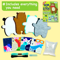 EZCRA Unicorn Sewing Kit for Kids Ages 4-8, 4 Beginner Projects - Bear 4-in-1 - image 3
