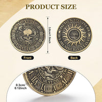 Misdary memento mori challenge coins in classic style copper finish with medallion box - view 6