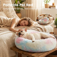 Love's cabin Calming Cat Bed for Indoor Cats - Rainbow / 20" - image 4