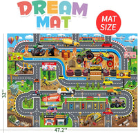 Oriate Kids Dream Mat Modern City Road Map Rug - Monster Truck Mat - image 3