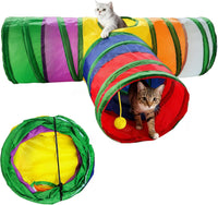 Cat Tunnel, Cat Tunnels for Indoor Cats - Mini Cat Tunnel Toy Rainbow