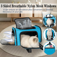 Top tasta Dog Cat Carrier Pet Carriers for Small Medium Large Cats - 20.0"L x 13.0"W x 13.0"H / Blue - image 3