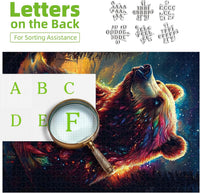 Halloween Puzzle 500 Piece with Lettered for Adults Gift - 1000piece - Brown Bear - 27.5x19.7" / Retired Models - image 3
